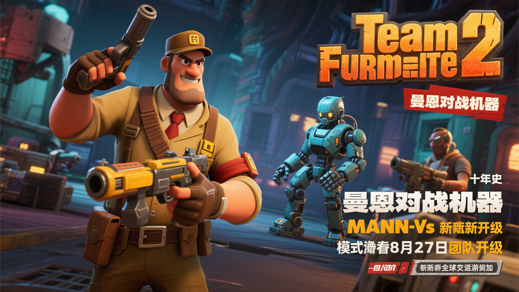 《军团要塞2》“曼恩大战机器”更新即将上线，锁定8月27日！