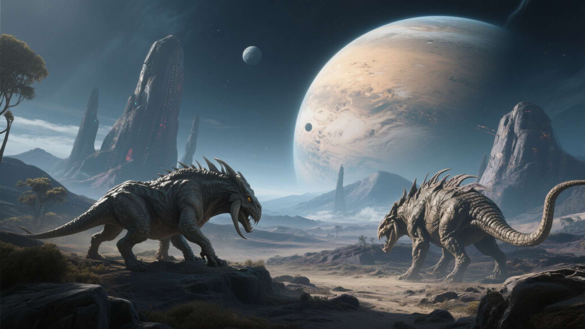 据悉，这款新作在画面表现上下了相当大的功夫。逼真的星球环境、精细的生物建模以及动